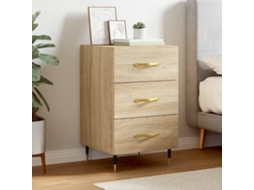 Bedside Cabinet, Bedside Cabinets Vidaxl Marrom Madeira Processada (n/a)
