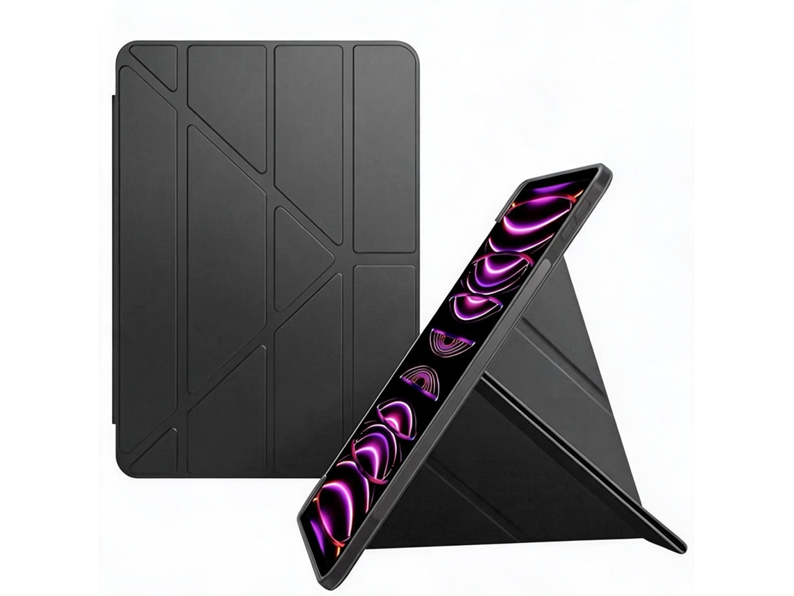 Capa De Silicone Com 3 Dobras Y, Anti-curvatura Para Redmi Pad Se 11 Polegadas (preto)