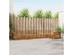 Vidaxl Conjunto De Sofás Para Exterior 6 Pcs Natural