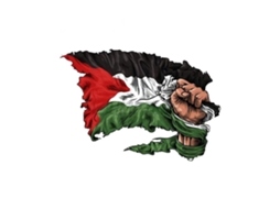 Adesivo De Vinil Para Janela De Carro, Punho Palestino Segurando Bandeira Palestina Velha, Rasgada E Desgastada, Oriente Médio 5413 Olysi Shop