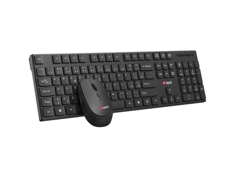 Wlkmc 03, Conjunto Semi Fio, Preto, Usb En/sk C Tech