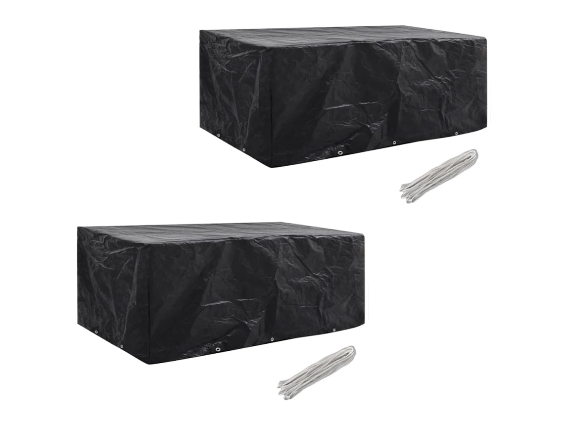 Garden Furniture Cover, Garden Furniture Covers Vidaxl Preto Plástico (229 X 113 X 73 Cm)