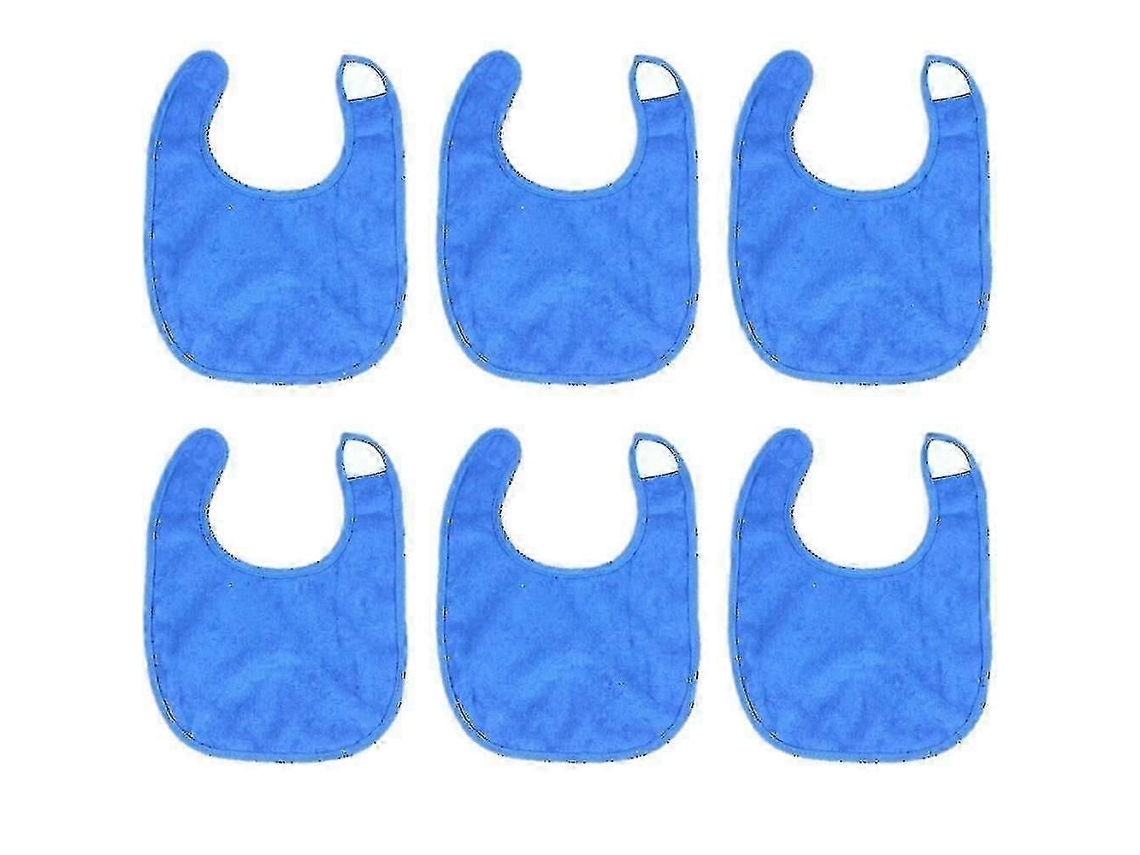 Pacote Com 6 Babadores Impermeáveis ​​para Meninas, Babador De Algodão Felpudo, Malha Lisa, Babadores Para Alimentação Infantil - Menina - 26