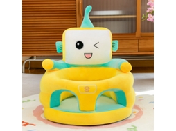 Cadeira De Apoio Para Bebé Eifson Sofá De Peluche Com Design De Robô E Base Antiderrapante - Amarelo