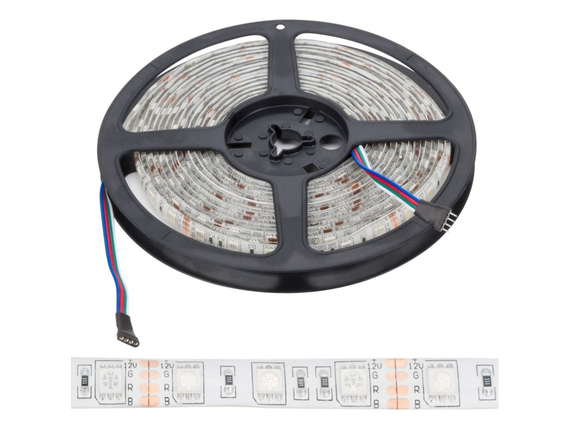 Tira Led de 300 LEDs 72W 4.200Lm SMD5050 12VDC IP65 RGB 5M x5M 40.000H [PL219012]-RGB GREENICE