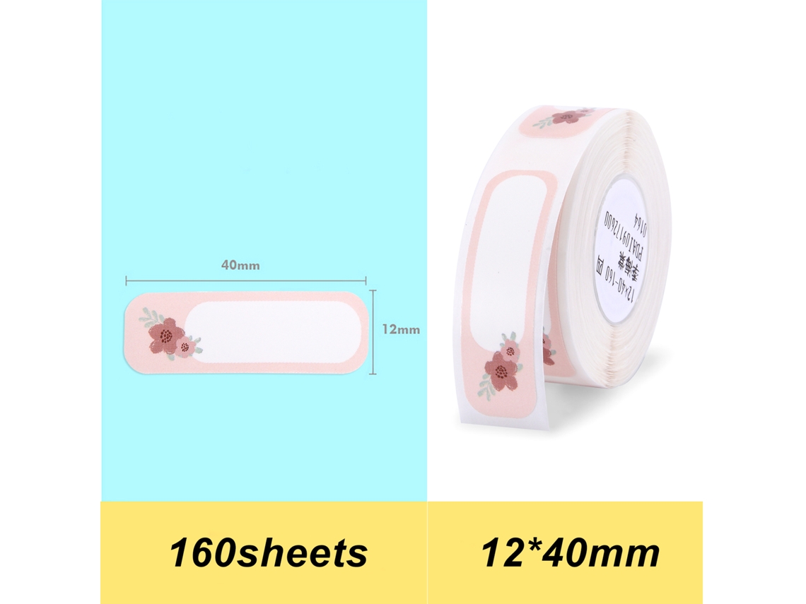 Rótulo Térmico Adesivo 12x40mm 160pcs Resistente À Água Rasgos para Supermercado Loja Catering