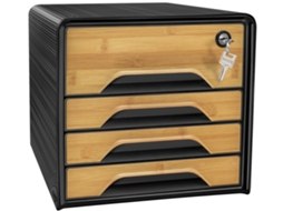 Caixa Gaveta CEP Smoove Secure Silva 4 Gavetas Preto/