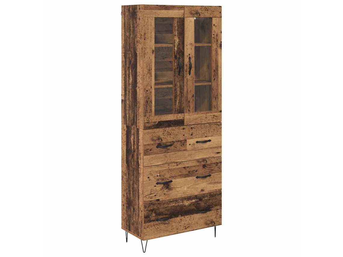 Conjunto 1 Estante De Armazenamento Vidaxl Castanho Derivados De Madeira (69,5 X 34 X 90 Cm)