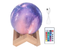 2026 lâmpada Luna Mini Led com Carregamento Usb 16 Cores Luz Noturna com Base de Madeira Presente de Aniversário