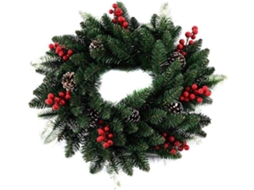 40cm Guirlande Porte Decoração Artificielle Berry Couronne Com Pendente Em Cone De Alfinete Decoração