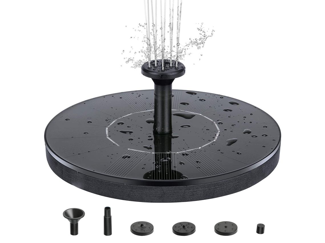 Fonte de Água Solar Inf 13 Cm Preta AQUAFORGE