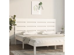 Vidaxl Cabeceira De Cama 140x3x80 Cm Pinho Maciço Branco
