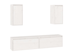 Tv Cabinet Set, Tv Cabinet Sets Vidaxl Branco Madeira De Pinho (n/a)