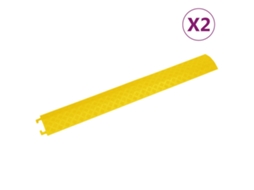 Vidaxl Rampas Protetora De Cabos 2 Pcs 98,5 Cm Amarelo