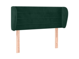 Cabeceira de Cama com Abas Veludo Verde Escuro MAISON EXCLUSIVE (83x23x78 cm)