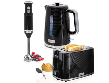 Torradeira Briebe Elegance 2 fatias, liquidificador elétrico 1,7 L, 2 velocidades sem BPA, SKT1186BLK, preto