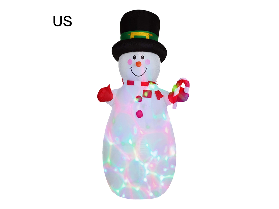 Decoração De Natal No Jardim Com Lâmpadas Coloridas E Inflável De 1.8m Da Laxiscreed