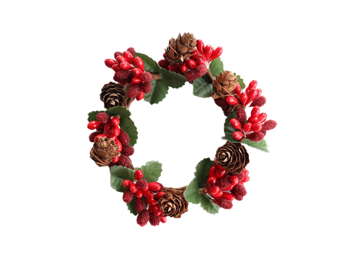 Laxiscreed Guirlanda De Natal Com Pinhas Naturais E Artificiais, Rosátero E Enfeites Diy Para A Decoração Natalina
