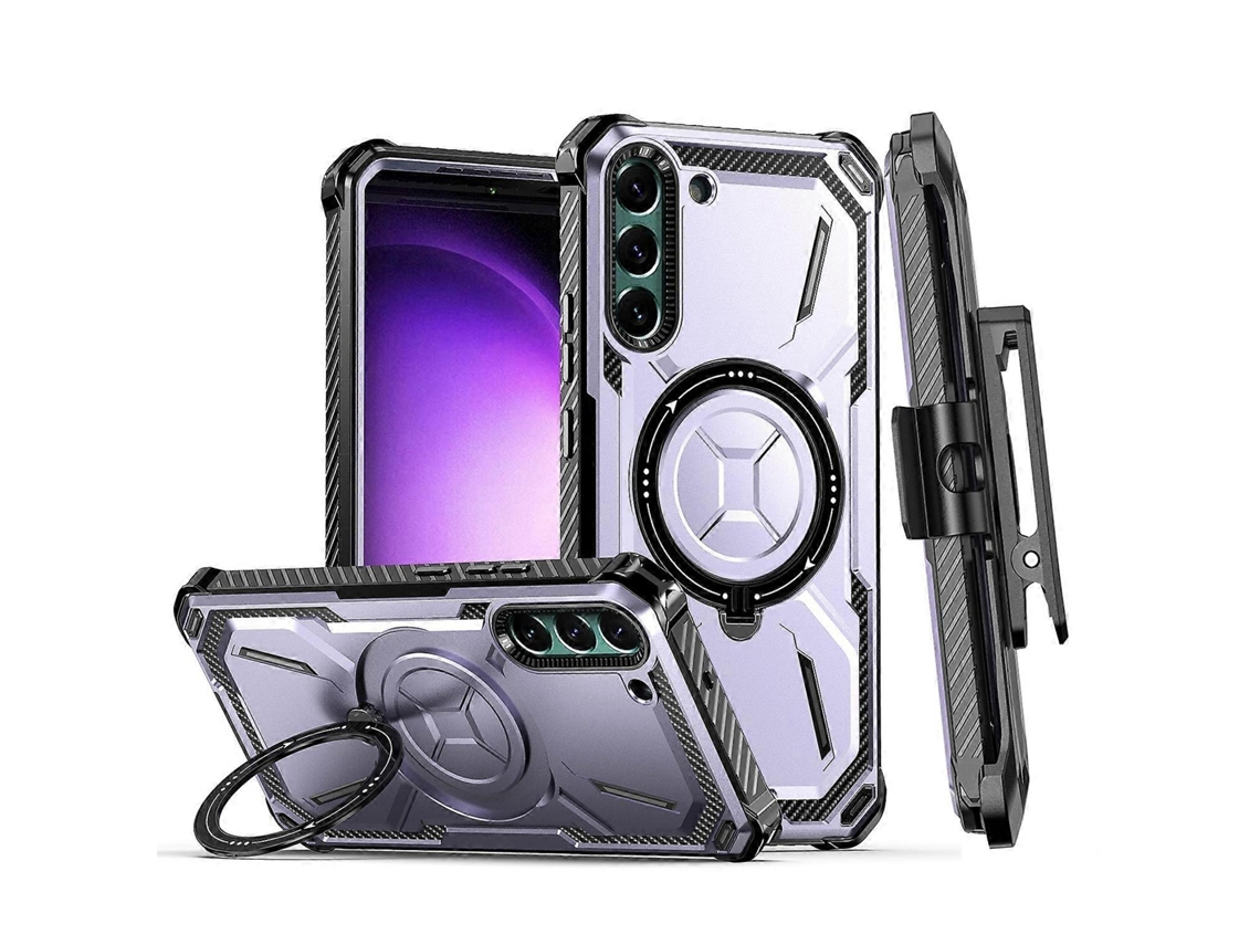Capa Protetora Armor Series Com Clipe Traseiro Para Samsung Galaxy S23+ 5g