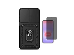 Kit Película Anti-spy Capa Magnetic Slide Window Phonecare Para Samsung Galaxy A27 5g - Preto