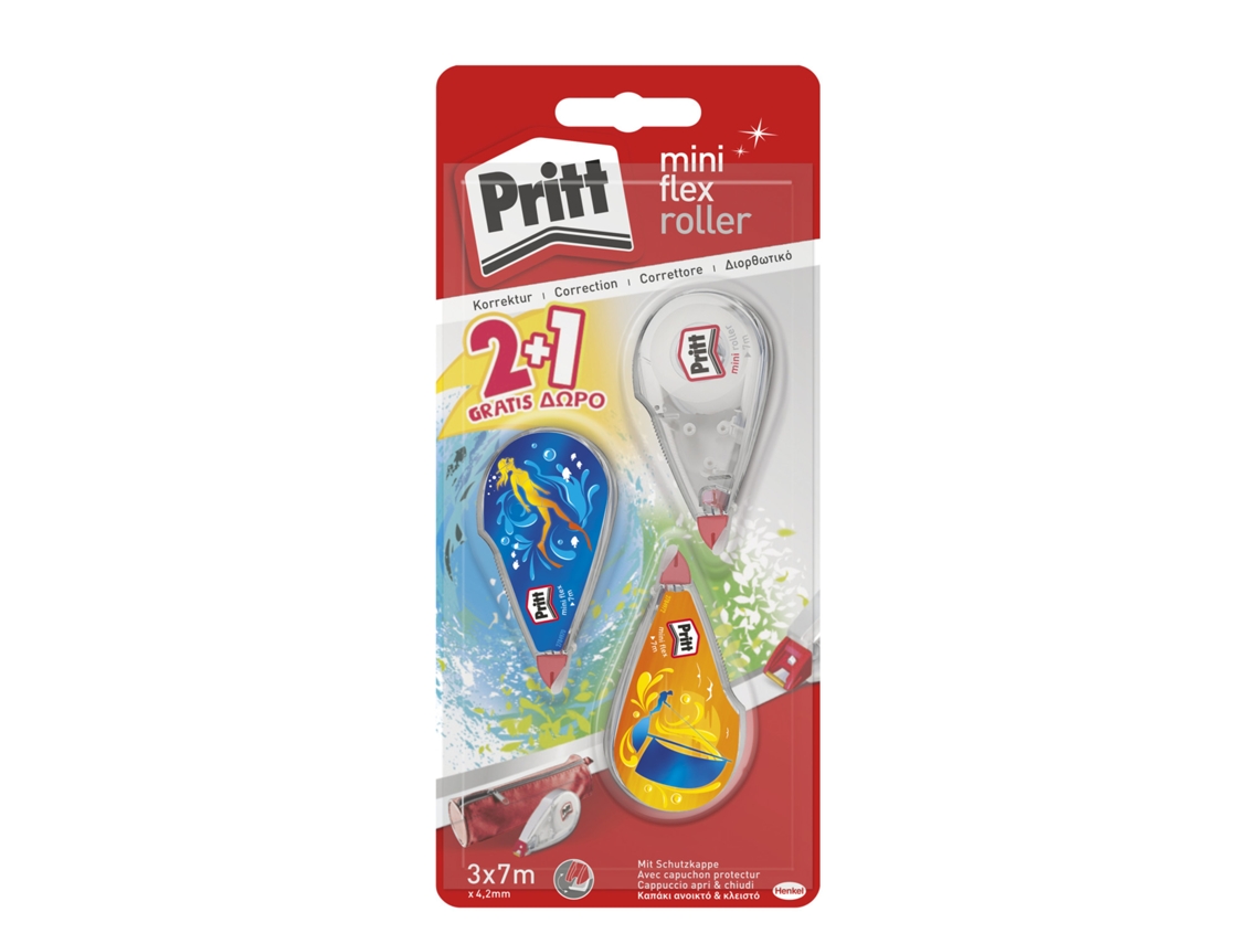 Filme/fita corretiva Pritt 1492766 7 m Multicolor 3 unidade(s)