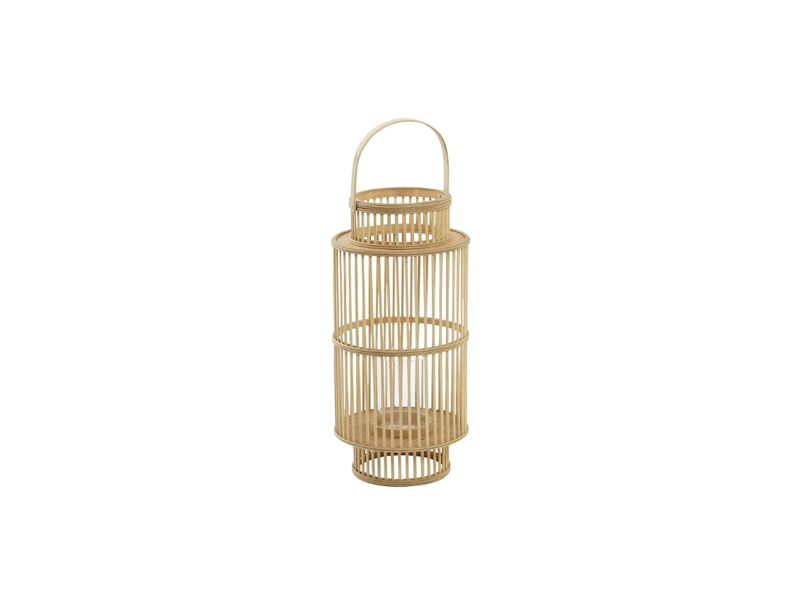 Castiçais DKD HOME DECOR Cristal Bambu 26 X 26 X 69 cm