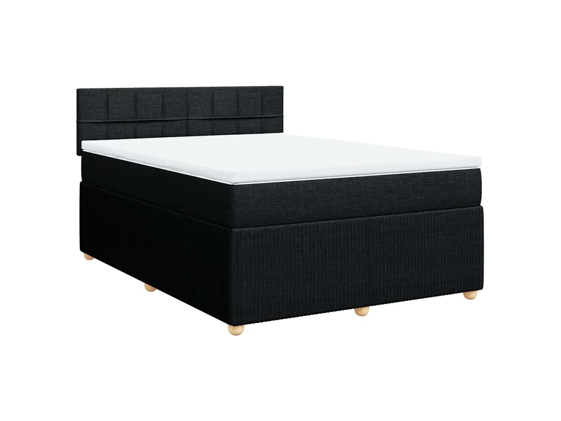 Box Spring Bed, Box Spring Beds Vidaxl Preto Tecido (140 X 190 Cm)
