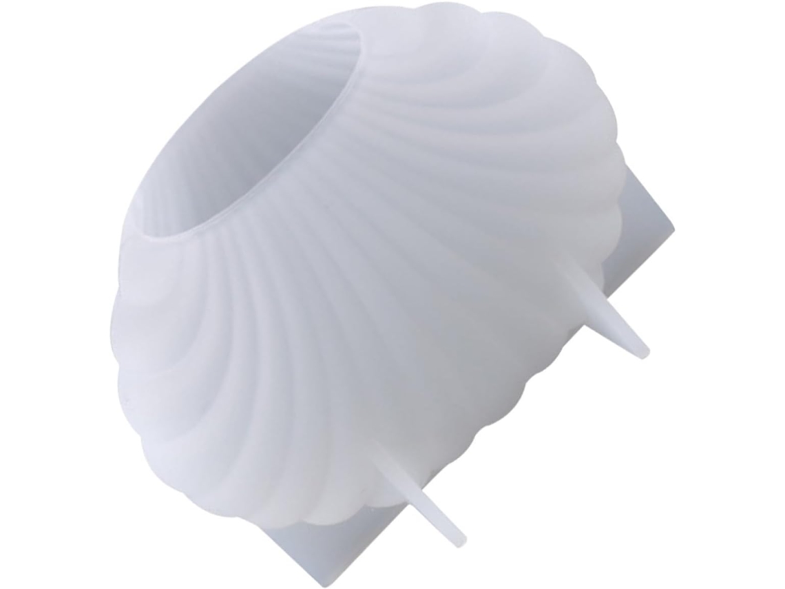 Molde De Silicone Branco Multiuso Em Formato De Concha Para Velas E Sabonetes, Ideal Para Artesanato