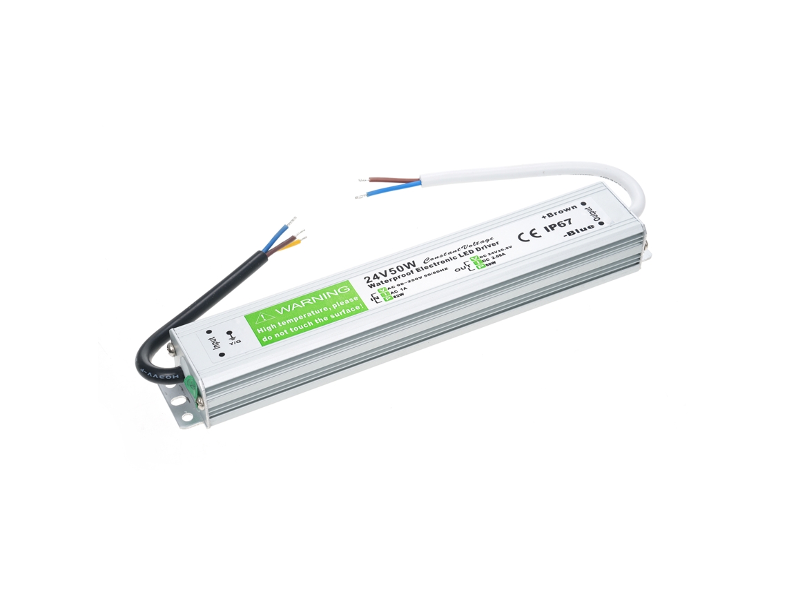 Fonte de Alimentação Led Transformador 24v 50w À Prova D'água Ip67 para Fita Led Externa