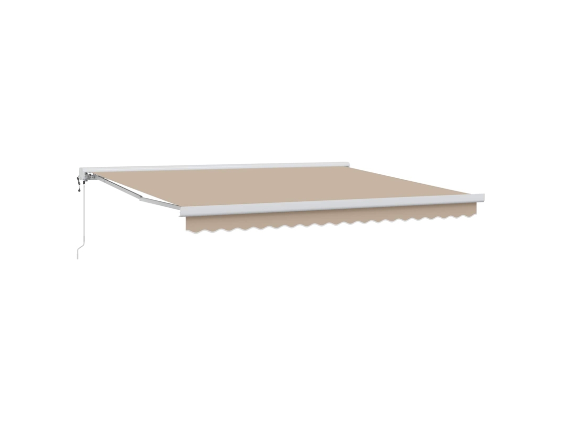 Vidaxl Toldo Retrátil Bege 400 × 300 Cm Tecido E Metal