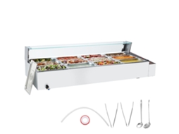 Aquecedor Elétrico de Alimentos VEVOR 12 X 5 Quartos 1441 X 610 X 382 Mm 1700 W