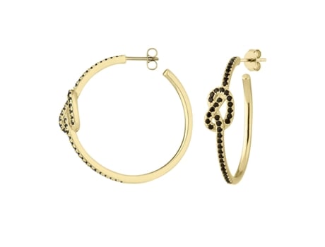 Brincos de pressão Earcandy Knot feitos de prata esterlina e argola em metal sem níquel com revestimento em ouro 18k. Joias Earcandy