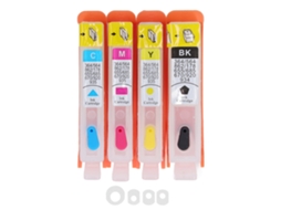 4pcs Cartucho de Tinta com Chip Permanente Capacidade Grande 4 Cores para Hp 655 Impressora