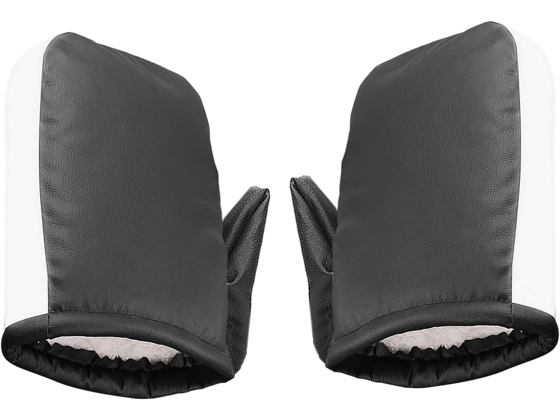 Luvas confortáveis e refletoras para motociclismo, modelo Guidão, em couro sintético.