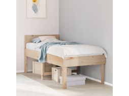 Vidaxl Cama Sem Colchão 75x190 Cm Madeira De Pinho Maciça