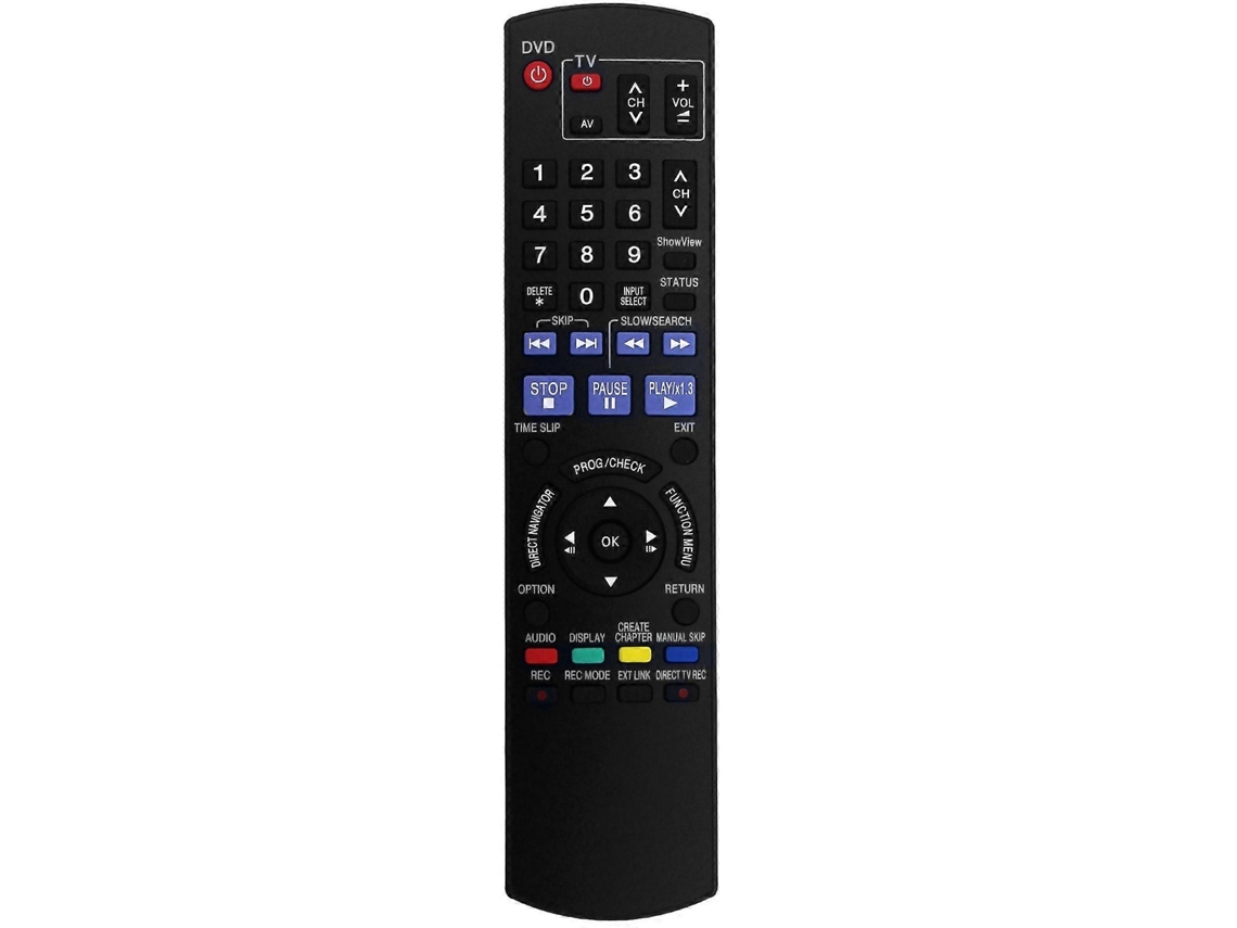Controle Remoto De Substituição N2qayb000236 Para Gravador De Dvd Panasonic Showview Dmr-ex85 / Dmr-ex87 / Dmr-ex8