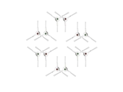 12 Peas Para Debot / T20 Pro / X1 Omni / T10 Omni / Aspirador De P Robtico, Acessrio De Escova Lateral Sobressalente Yunzii