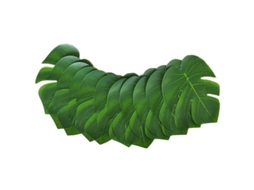 Jogo Americano com 10 Folhas de Palmeira Artificiais, Decoração com Folhas Verdes Artificiais BRILVIBERA