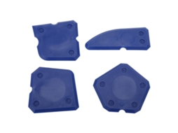 Kit De 4 Ferramentas De Calafetar Com Raspador De Silicone Para Selante Grout E Vedação Em Azul