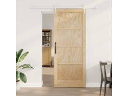 Vidaxl Porta Deslizante Orkdal 86 X 211 Cm Madeira De Pinho Maciça