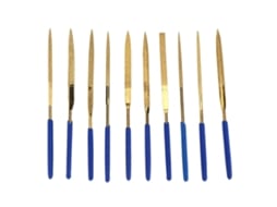 Kit De Arquivos De Agulha Diamante De Aço Placado Com Titânio 3x140mm Para Aço E Cerâmica