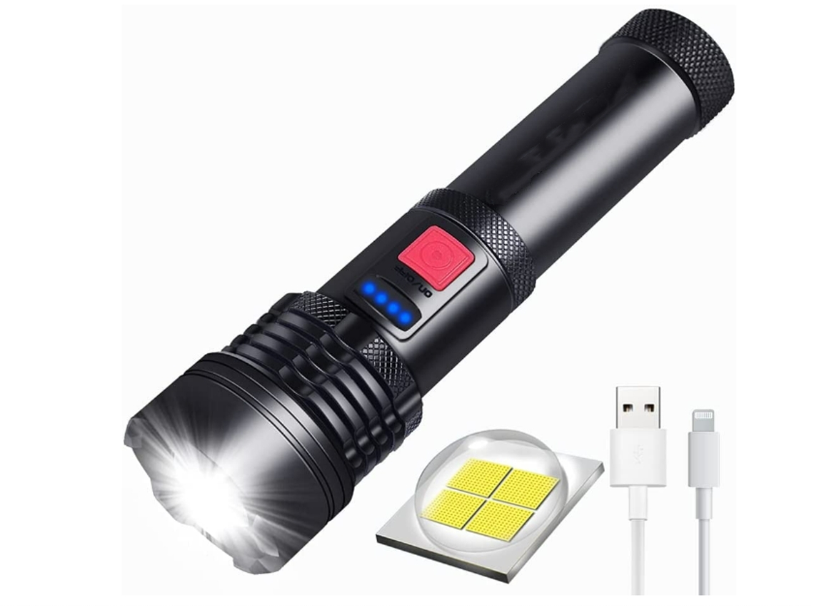 Tocha Usb Recarregável Led Lanterna Xhp50 3000 Lumen Flash Light Lights Tactical Handheld Zoomable Preto BISBISOUS VIGA EUROPE