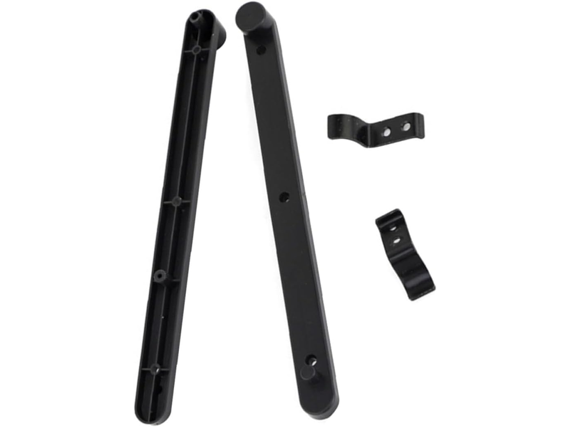 Trilho Oculto Para Porta De Armário, 2 Peças, Plástico Preto, Ferro, Estável