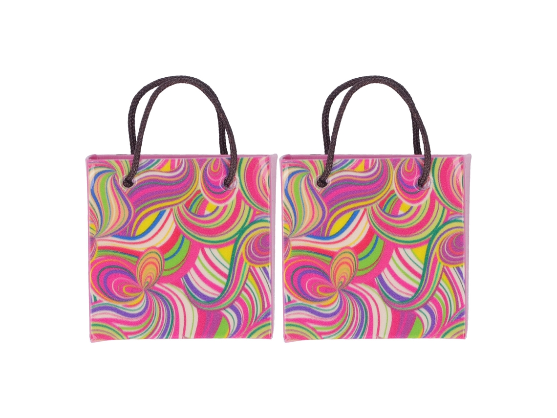 2pcs Bolsas De Papel Para Casa De Boneca 1:12 Bolsas De Compra Simuladas Miniaturas Acessórios Para Coleção