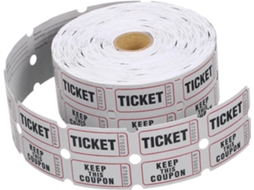 Bilhetes Vermelhos Perfurados, Bilhetes De Loteria Divertidos, Papel Grosso Para Eventos, Festas E Jogos.