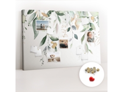 Quadro De Cortiça Folhas, Natureza E Plantas Para A Sala De Estar Espelharte (120x80 Cm)