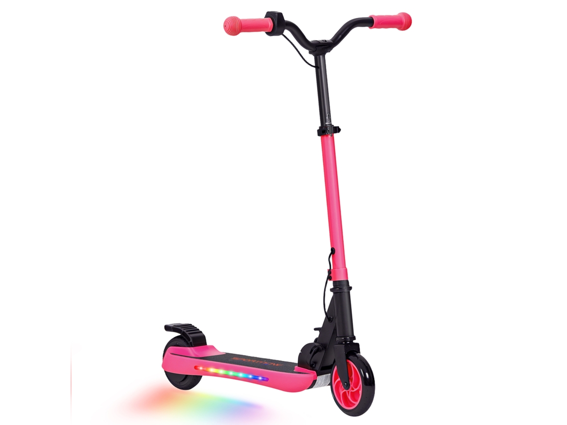 Scooter Elétrica Dobrável 120 W Autonomia 6 Km Máximo 10 Km/h Altura Ajustável Rodas Rosas S/MARCA