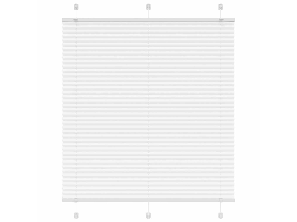 Vidaxl Branco Plissada Cega 120x150cm Largura Tecido 119,4cm Poliéster