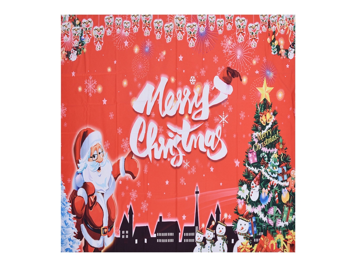 Tapete de Natal com padrão Papai Noel 200x150cm S/MARCA
