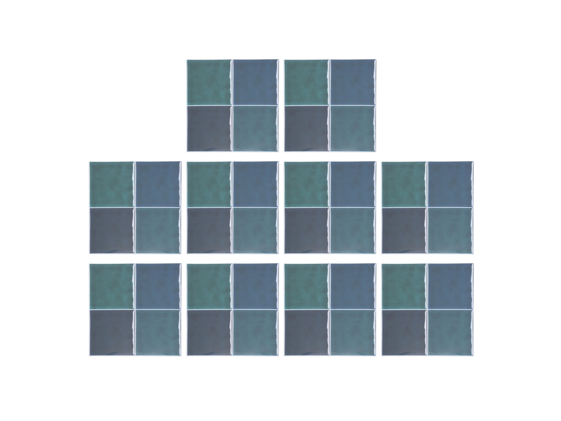 Adesivos Europeus De Azulejo Cerâmico, 10 Peças, Filme Cristal Espesso, Casca E Bastão, À Prova D'água, Decalques Parede Autoadesivos